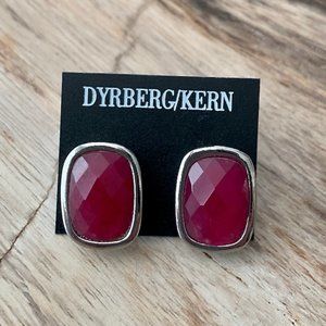 Dyrberg/Kern Tsavo pink faceted jade earrings